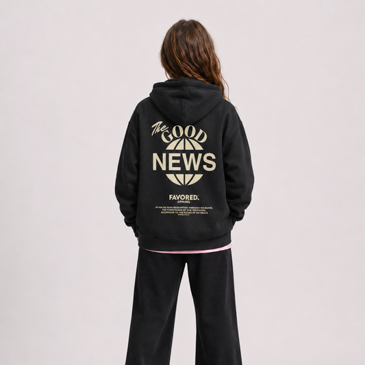 FAVORED. Kids Good News Hoodie