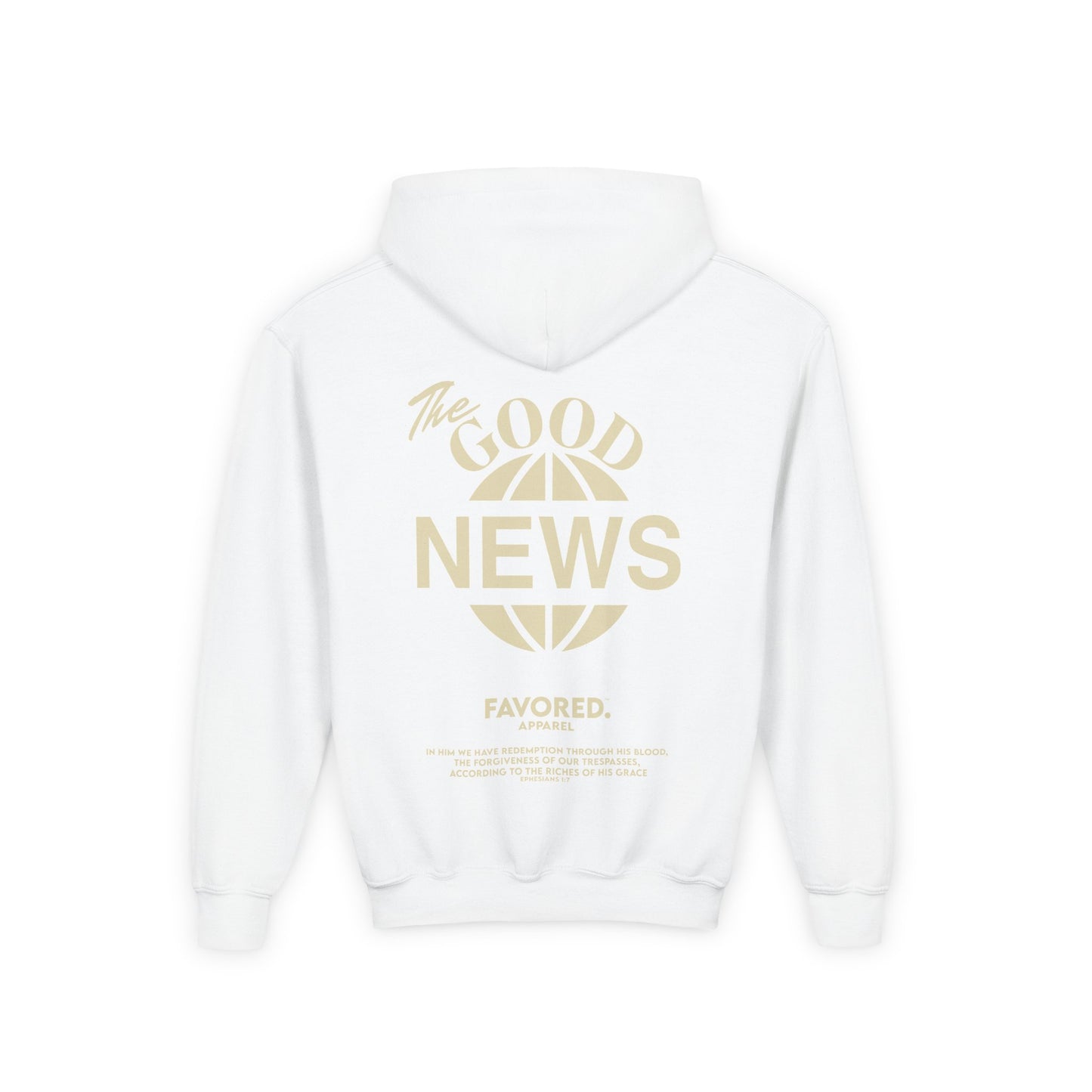 FAVORED. Kids Good News Hoodie