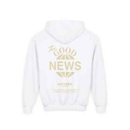 FAVORED. Kids Good News Hoodie