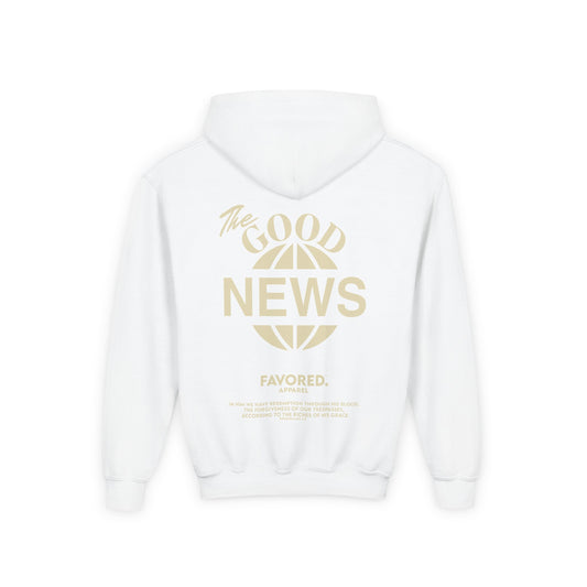 FAVORED. Kids Good News Hoodie
