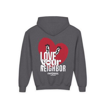 FAVORED. Kids Love Your Neighbor Hoodie