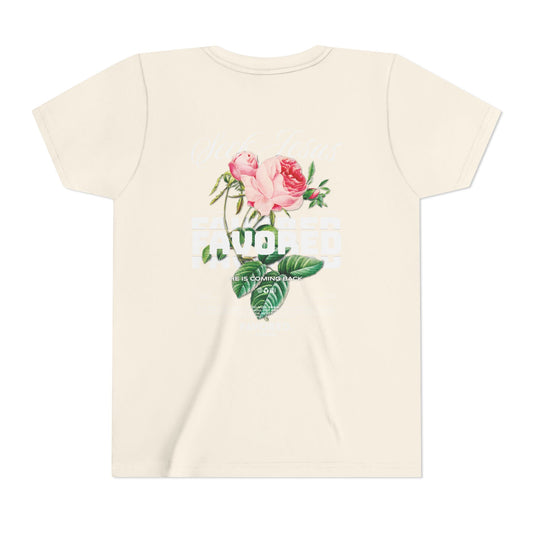 FAVORED. Kids Seek Jesus Roses T-Shirt