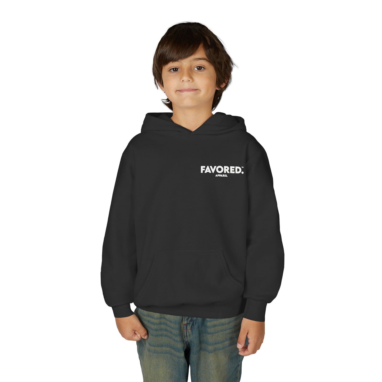 FAVORED. Kids Trust In Him. Hoodie