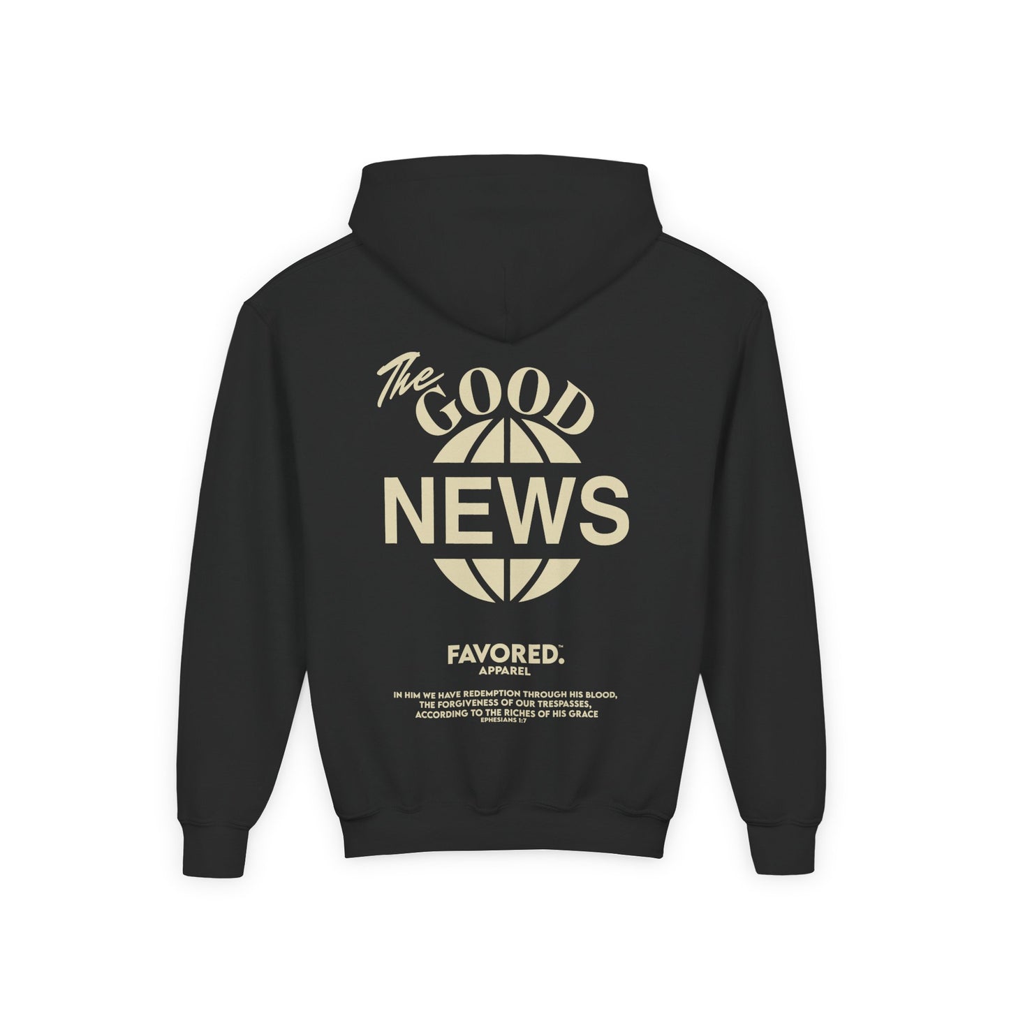 FAVORED. Kids Good News Hoodie