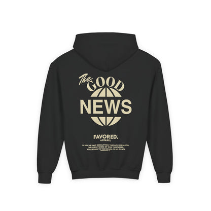 FAVORED. Kids Good News Hoodie