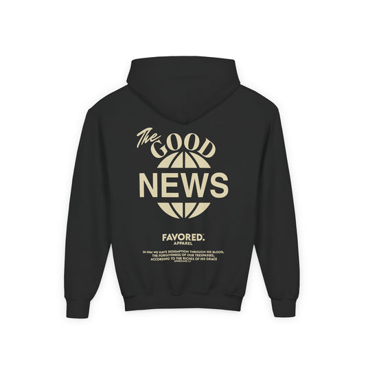 FAVORED. Kids Good News Hoodie