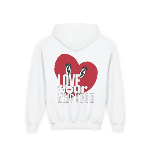 FAVORED. Kids Love Your Neighbor Hoodie