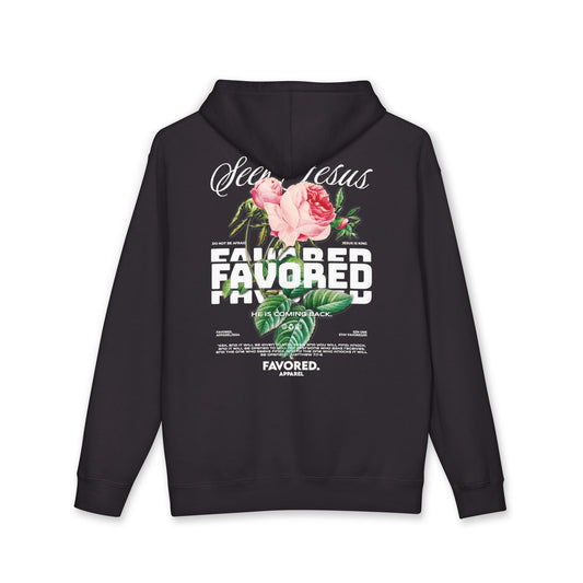 FAVORED. Seek Jesus Roses Hoodie