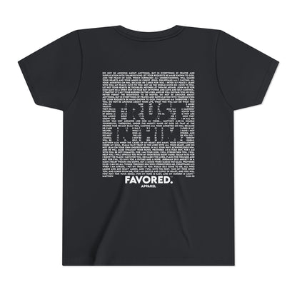 FAVORED. Kids Trust In Him T-Shirt
