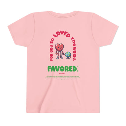 FAVORED. Kids God Loves The World T-Shirt