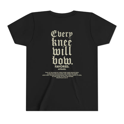 FAVORED. Kids Every Knee Will Bow Tee