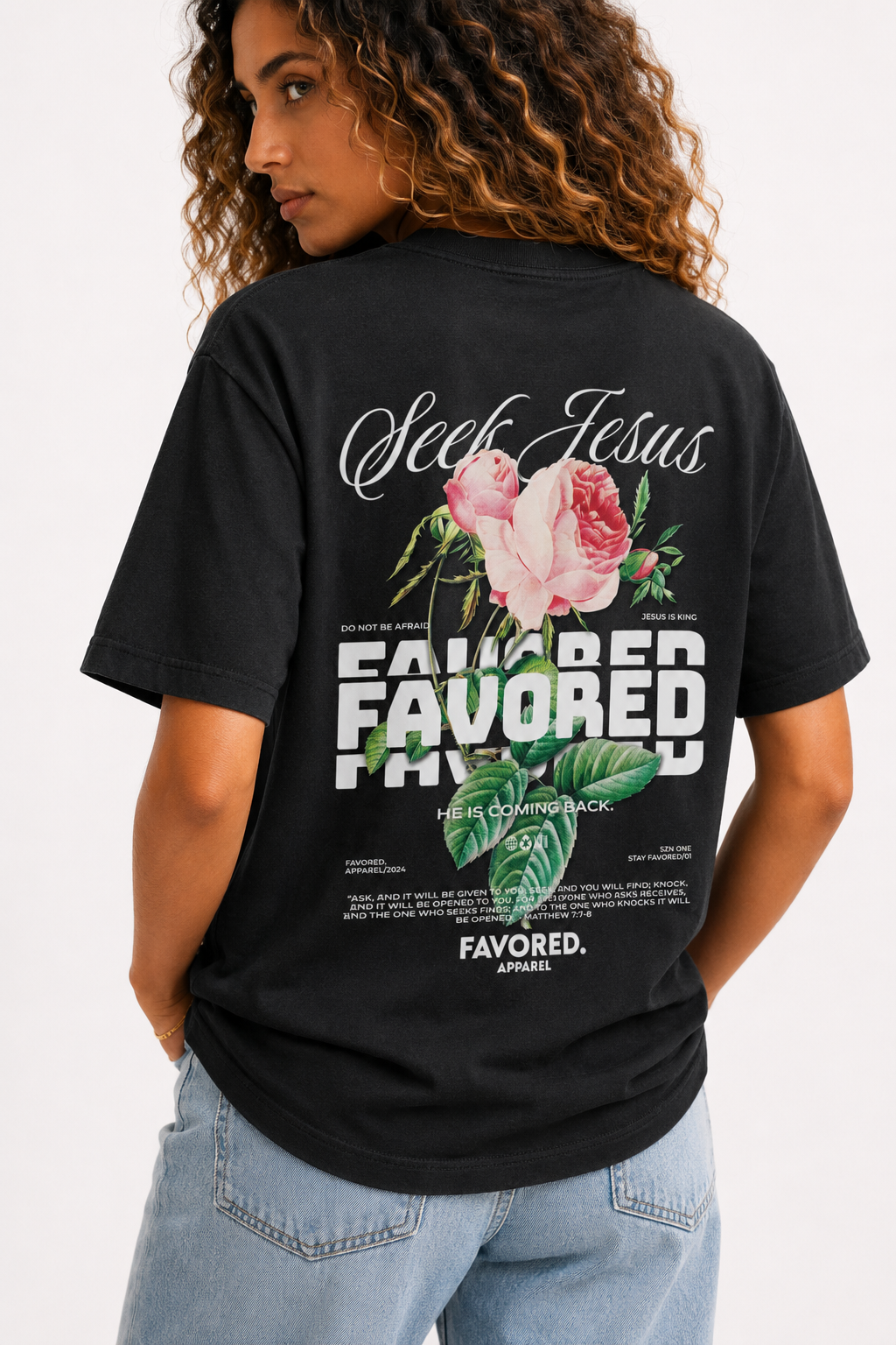 Seek Jesus Roses Tee