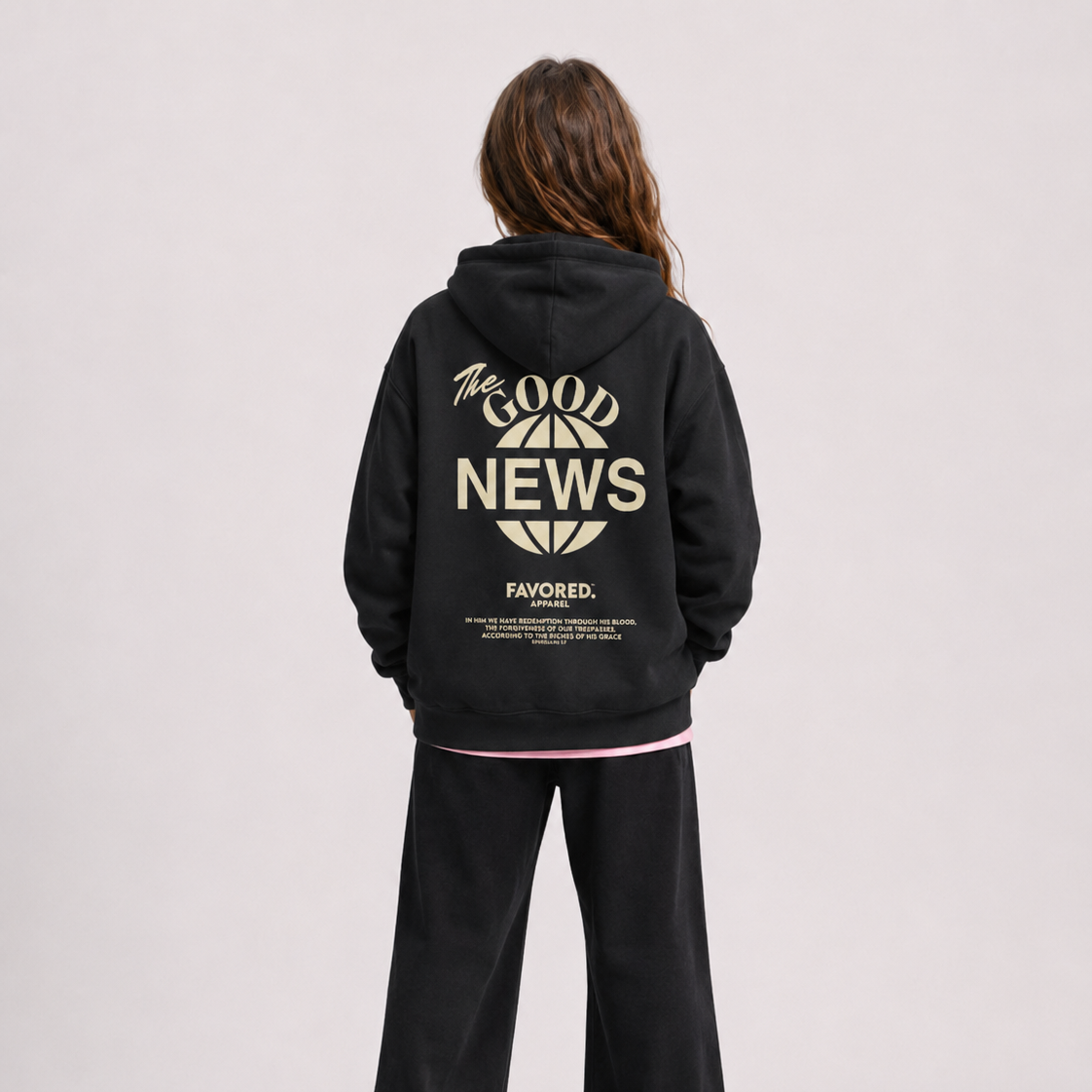 FAVORED. Kids Good News Hoodie