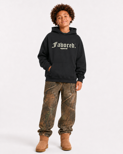 FAVORED. Kids Bow Down Hoodie