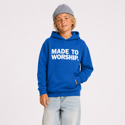 FAVORED. Kids MADE TO WORSHIP. Hoodie