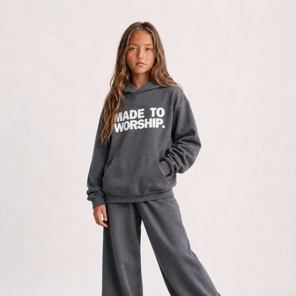 FAVORED. Kids MADE TO WORSHIP. Hoodie