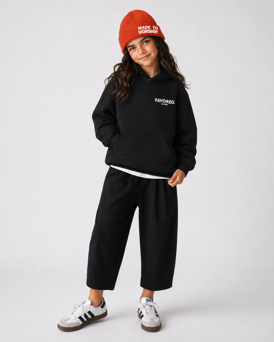 FAVORED. Kids Trust In Him. Hoodie