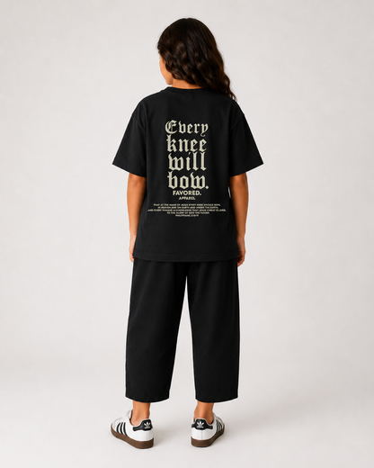 FAVORED. Kids Every Knee Will Bow Tee