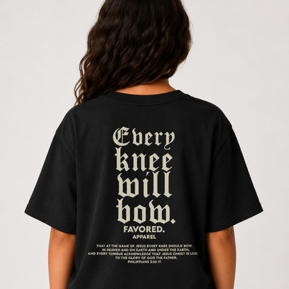 FAVORED. Kids Every Knee Will Bow Tee